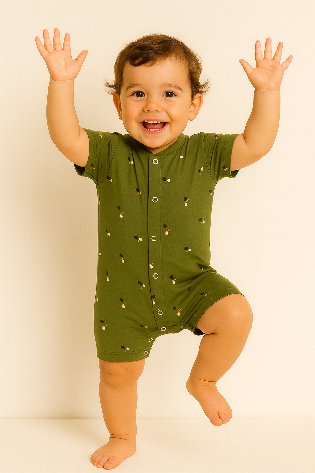 Romper Verde Olivo Estampado