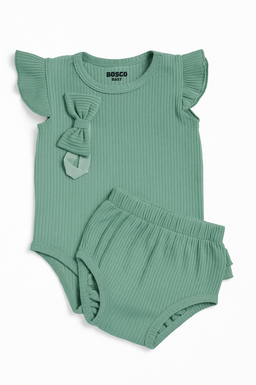 Conjunto "Aqua green" – 3 piezas para bebes